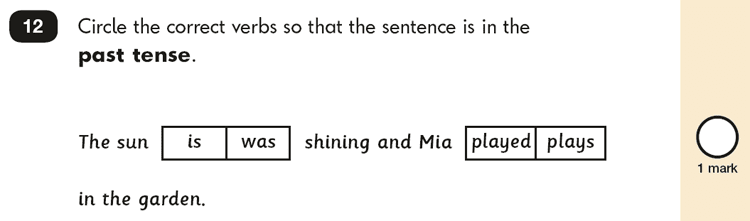 KS1 SATs SPaG - Verb tenses and consistency - Past Paper Questions ...