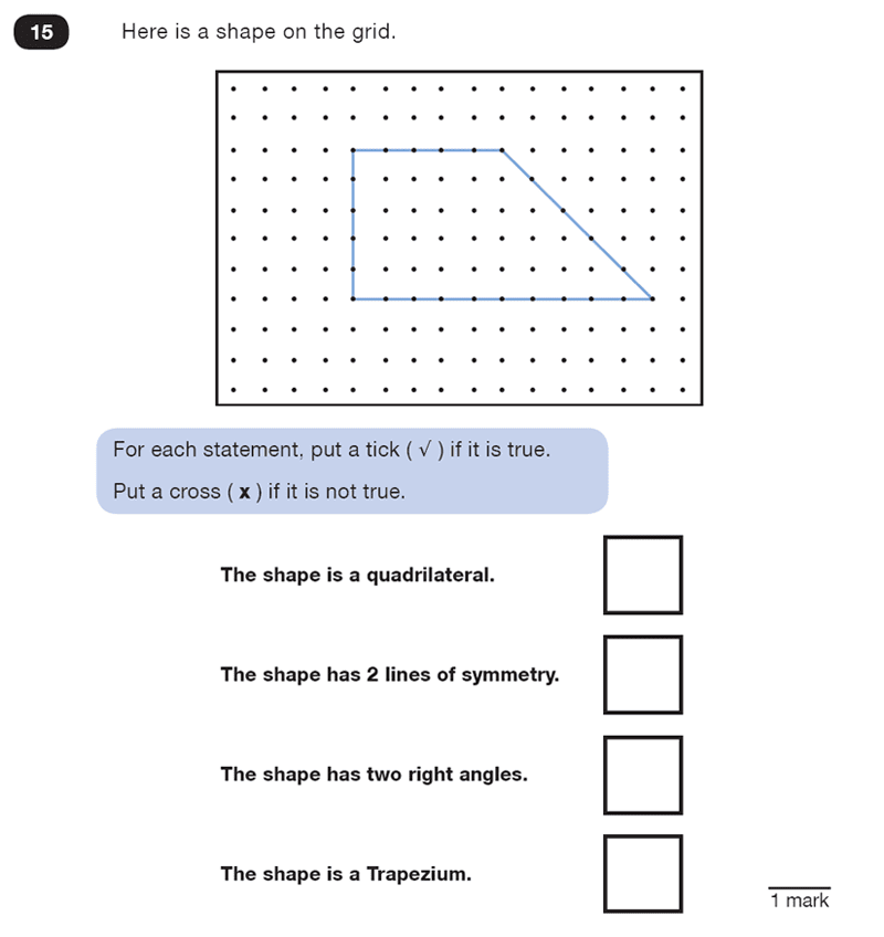 Question 15 Maths KS2 SATs Test Paper 4 - Reasoning Part C