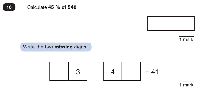 Question 16 Maths KS2 SATs Test Paper 4 - Reasoning Part B