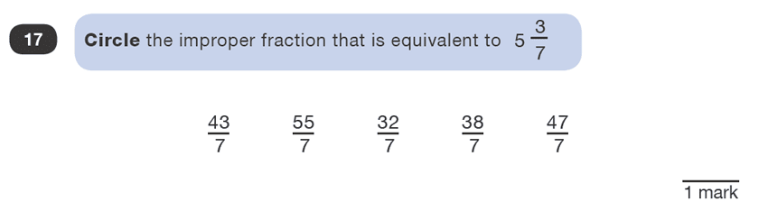 Question 17 Maths KS2 SATs Test Paper 1 - Reasoning Part B