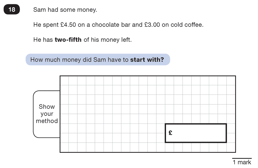 Question 18 Maths KS2 SATs Test Paper 7 - Reasoning Part B