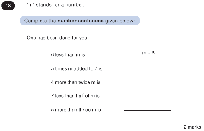 Question 18 Maths KS2 SATs Test Paper 8 - Reasoning Part C