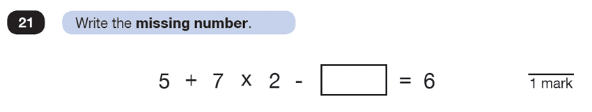 Question 21 Maths KS2 SATs Test Paper 6 - Reasoning Part B