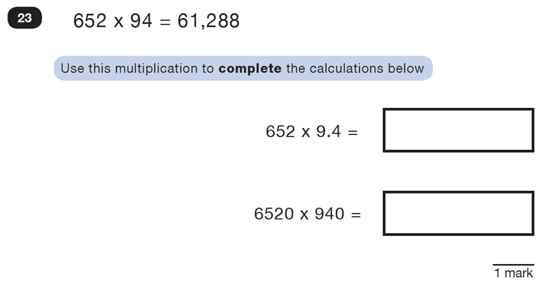 Question 23 Maths KS2 SATs Test Paper 2 - Reasoning Part C