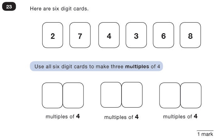 Question 23 Maths KS2 SATs Test Paper 3 - Reasoning Part C
