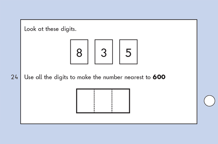 Question 24 Maths KS1 SATs Papers 2002 - Year 2 Sample Paper 1, Numbers, Place value, Order and Compare
