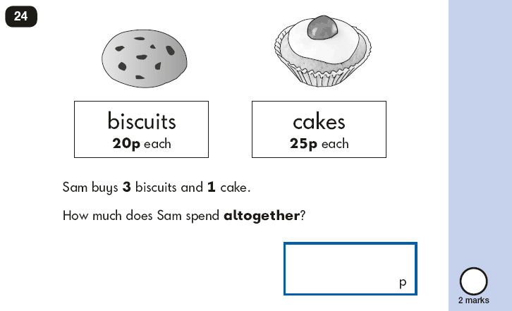 Question 24 Maths KS1 SATs Papers 2018 - Year 2 Past Paper 2 Reasoning, Calculations, Addition, Multiplication, Word problems