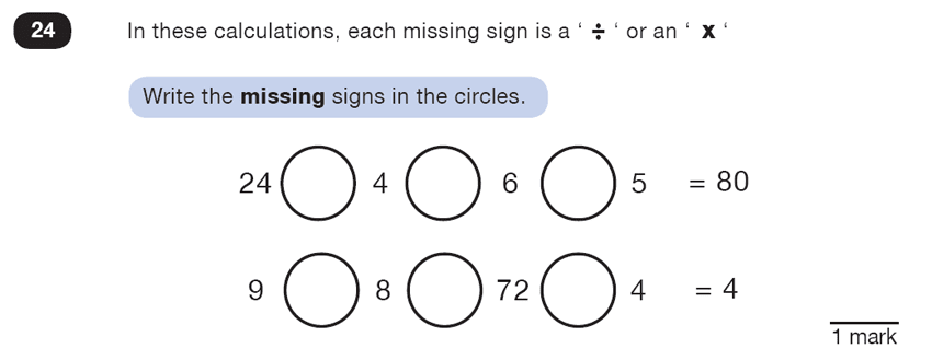 Question 24 Maths KS2 SATs Test Paper 5 - Reasoning Part B