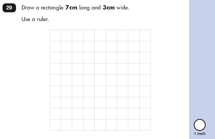 Question 29 Maths KS1 SATs Papers 2018 - Year 2 Past Paper 2 Reasoning, Geometry, 2D shapes, Draw Shapes