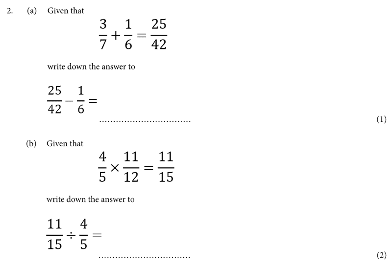 11 Plus (11+) Maths - Subtraction - Past Paper Questions - Page 5 of 17 ...