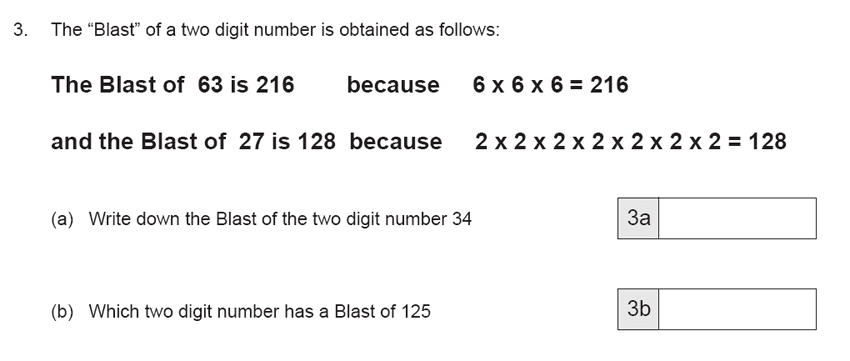 The Manchester Grammar School 11 Plus Papers Arithmetic B - 2019 Question 05, Numbers, Factors, Multiples, Logical Problems