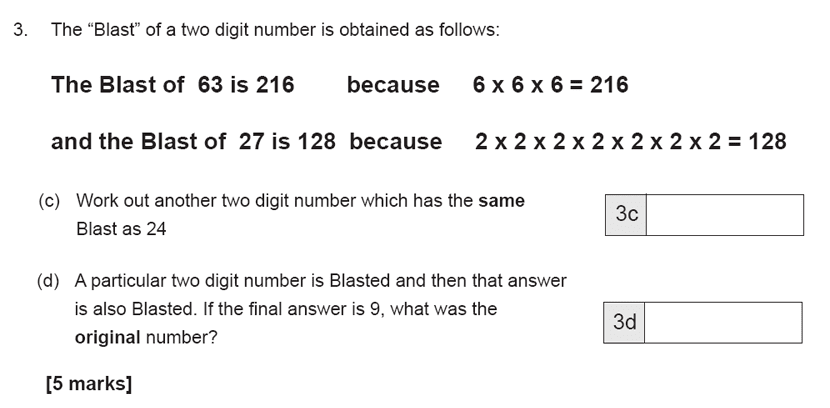 The Manchester Grammar School 11 Plus Papers Arithmetic B - 2019 Question 06, Numbers, Factors, Multiples, Logical Problems