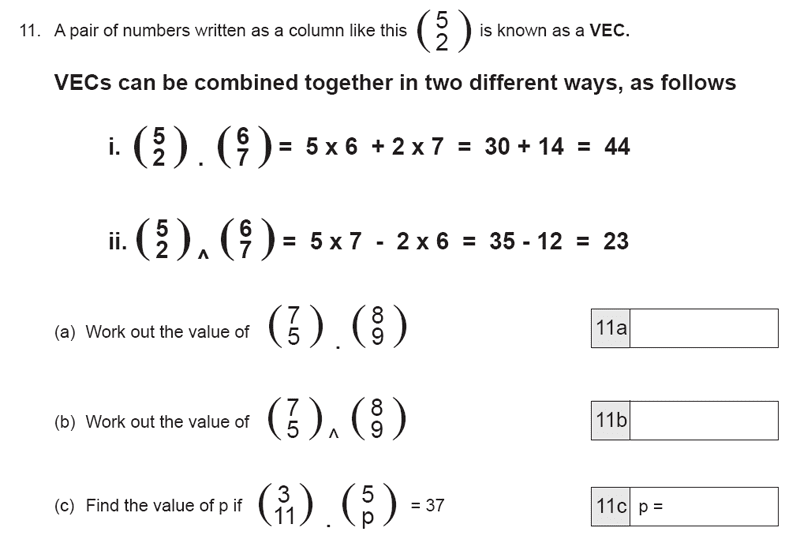 The Manchester Grammar School 11 Plus Papers Arithmetic B - 2019 Question 21, Algebra, Linear Equations, Simplifying expressions, BIDMAS, Logical Problems