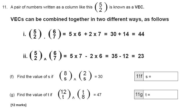 The Manchester Grammar School 11 Plus Papers Arithmetic B - 2019 Question 23, Algebra, Linear Equations, Simplifying expressions, BIDMAS, Logical Problems