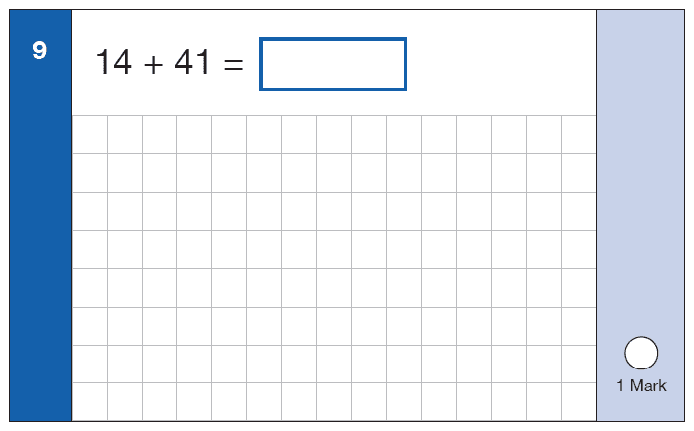 Maths KS1 SATs SET 10 - Paper 1 Arithmetic Question 09, Calculations, Addition