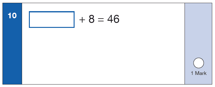 Maths KS1 SATs SET 10 - Paper 1 Arithmetic Question 10, Calculations, Subtraction