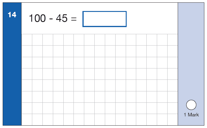 Maths KS1 SATs SET 10 - Paper 1 Arithmetic Question 14, Calculations, Subtraction