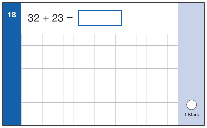 Maths KS1 SATs SET 10 - Paper 1 Arithmetic Question 18, Calculations, Addition