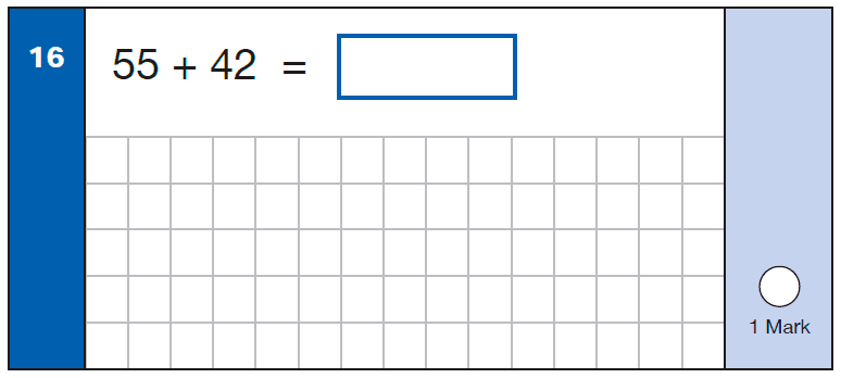 Maths KS1 SATs SET 7 - Paper 1 Arithmetic Question 16, Calculations, Addition