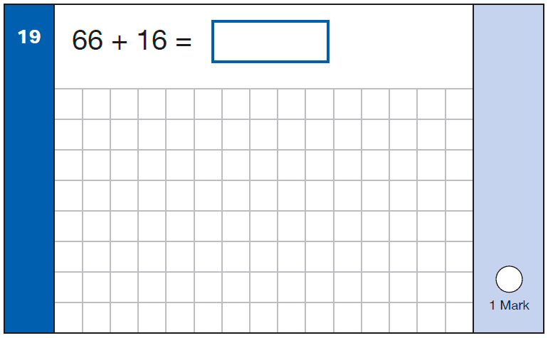 Maths KS1 SATs SET 7 - Paper 1 Arithmetic Question 19, Calculations, Addition