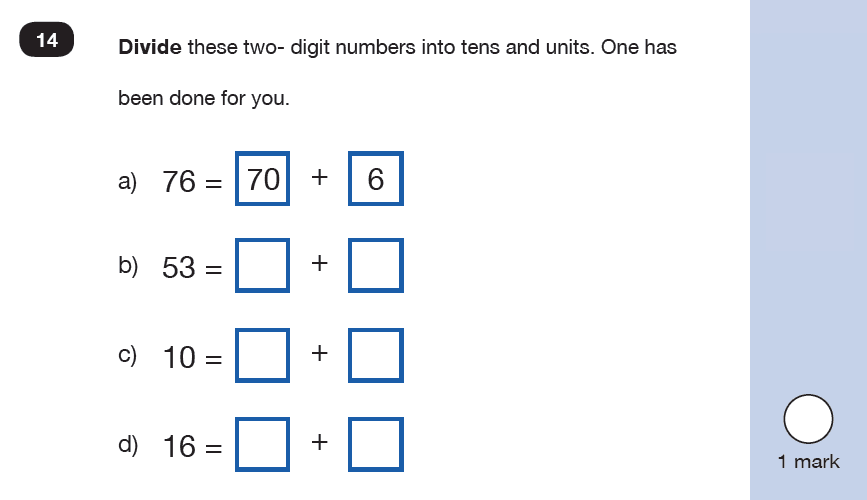 Maths KS1 SATs SET 8 - Paper 2 Reasoning Question 14, Numbers, Place value, Calculations, Addition
