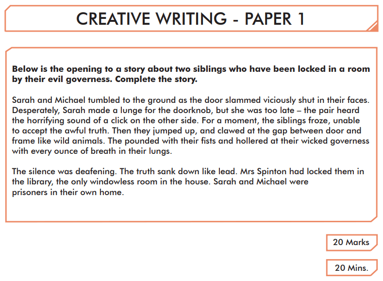 creative writing past paper