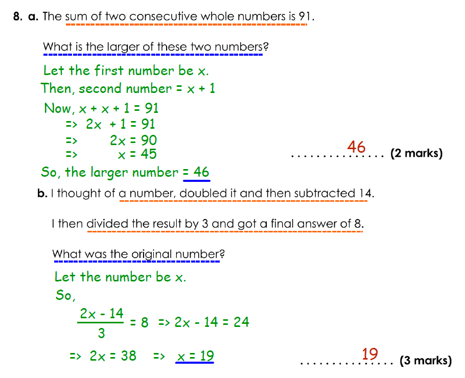 Bancroft’s School - 11 Plus Maths Sample Paper 2021 entry Answer 10