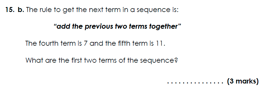 Bancroft’s School - 11 Plus Maths Sample Paper 2021 entry Question 18