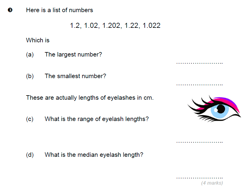 Brentwood school - 11 Plus Maths Sample Paper Question 03