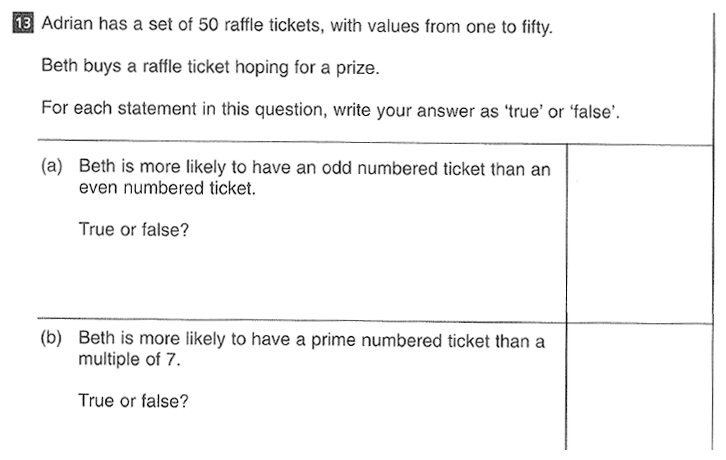 CSSE Maths 2016 Entry Question 21