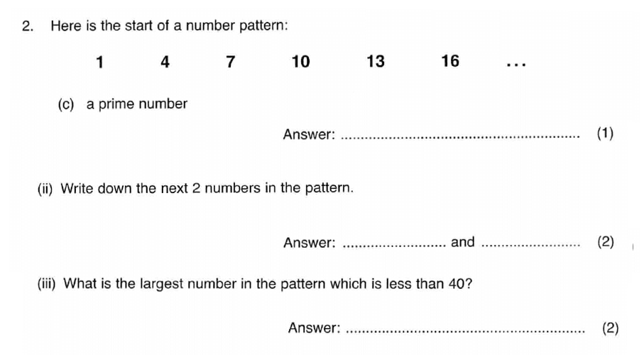 ISEB 11 Plus Maths 2008-09 Practice Paper Question 04