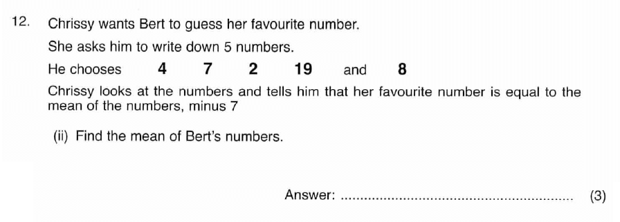 ISEB 11 Plus Maths 2008 Practice Paper Question 25