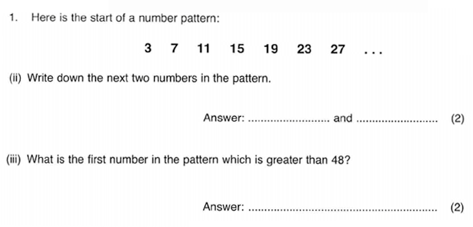 ISEB 11 Plus Maths 2009-10 Practice Paper Question 02