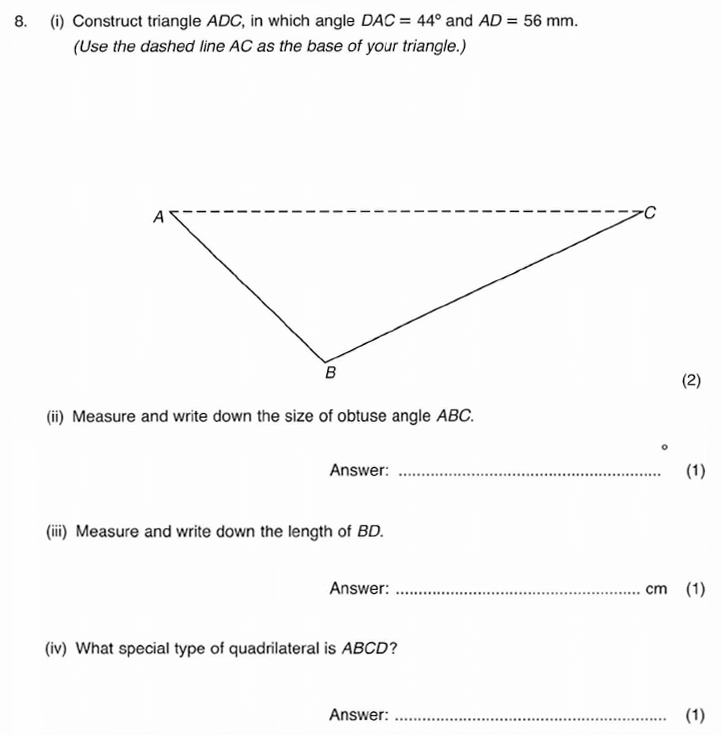 ISEB 11 Plus Maths 2009-10 Practice Paper Question 13