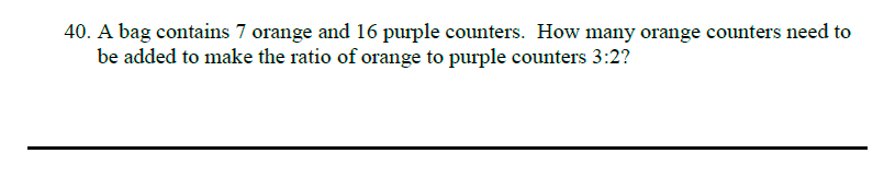 Queens’ School - Maths Familiarisation Paper Question 40