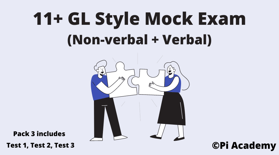 11 Plus GL Assessment Mock Exam Non verbal and Verbal - Pack 3
