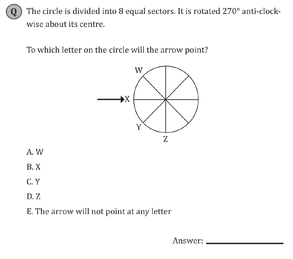 11+ Maths Challenging- Geometry - Practise Question 021 - A