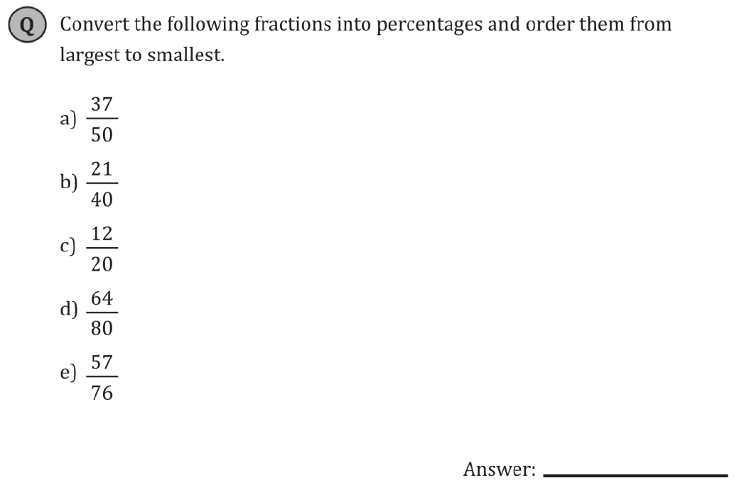 11+ Maths Challenging- Numbers - Practise Question 037 - A