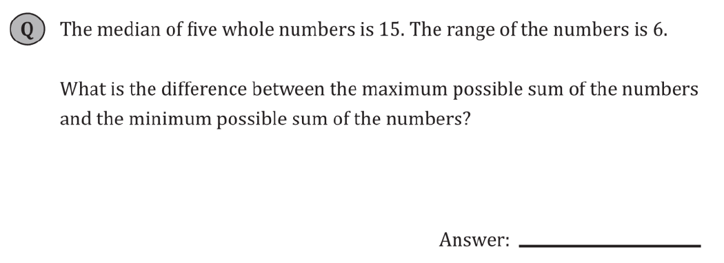 11+ Maths Challenging - Statistics - Practise Question 038 - A