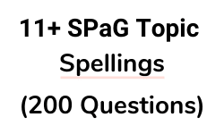 11 Plus SPaG Spellings Topic