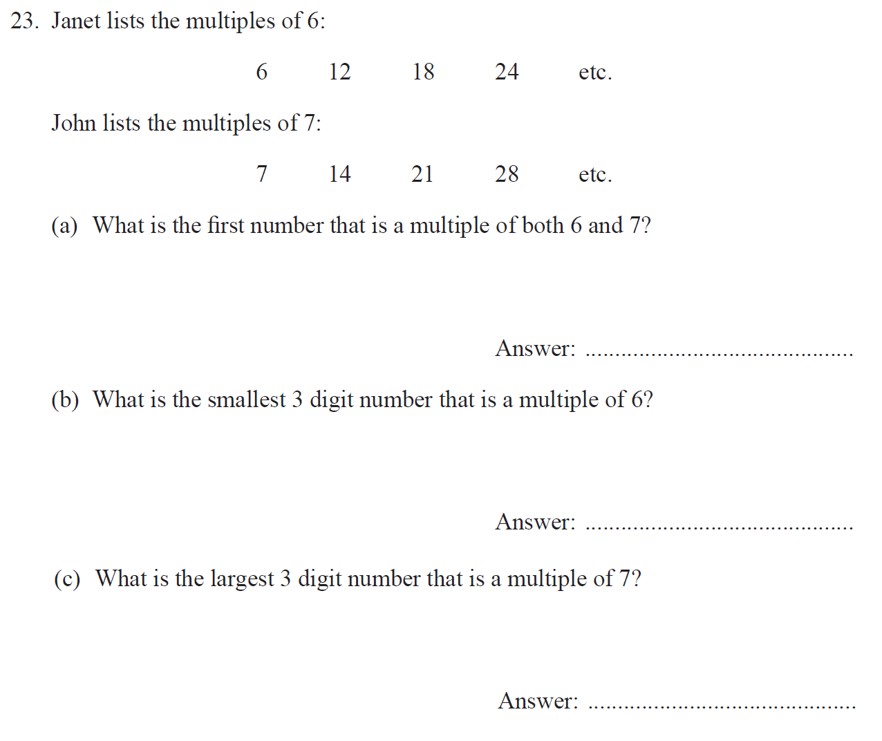 Group 1 Maths 2017 - Question 25