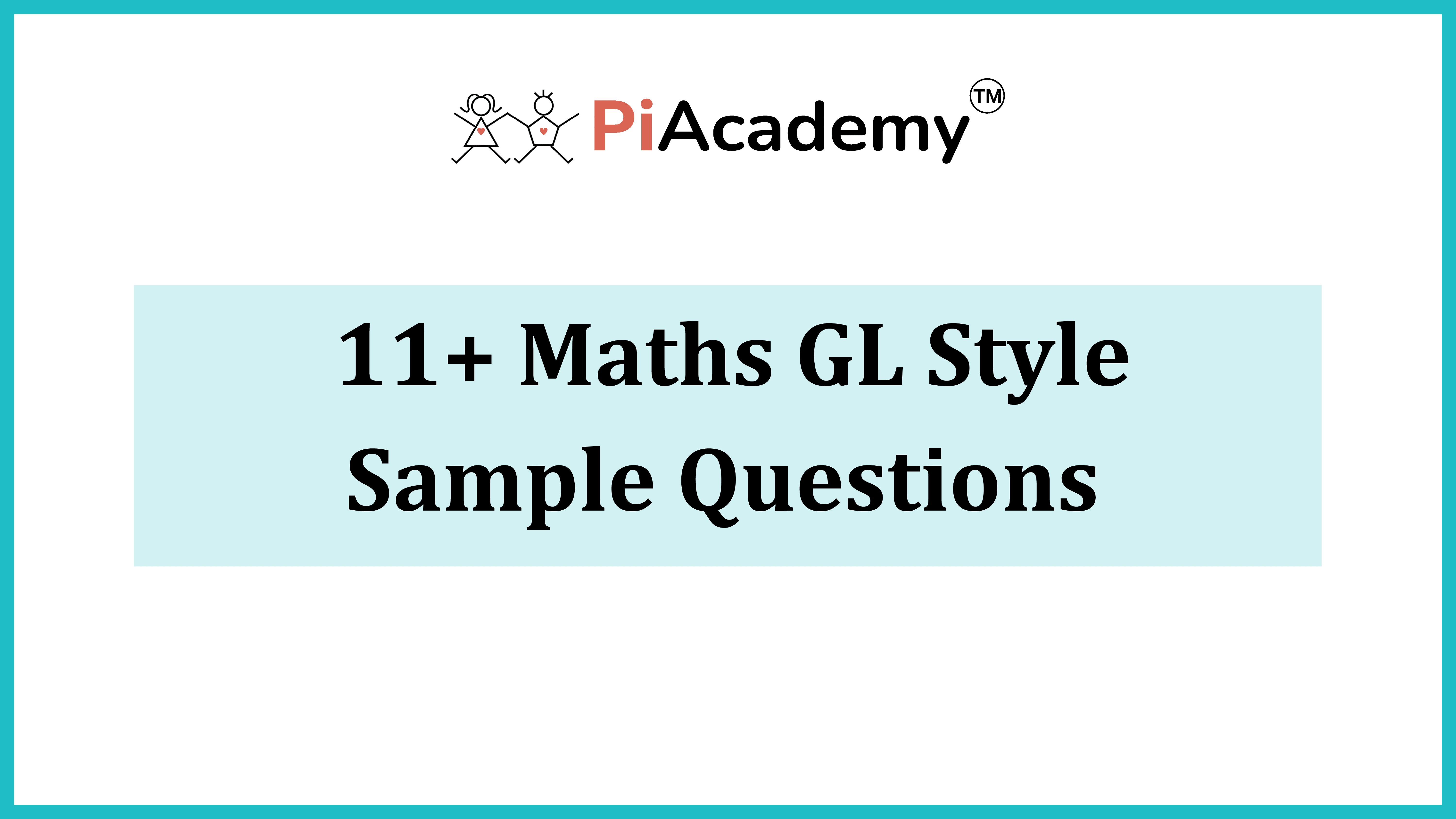 11+ GL Article Maths Title