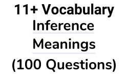 11+ Vocabulary - Inference Meanings - Test Paper