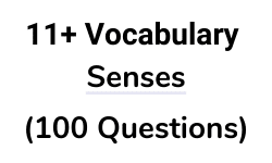 11+ Vocabulary - Senses - Test Paper