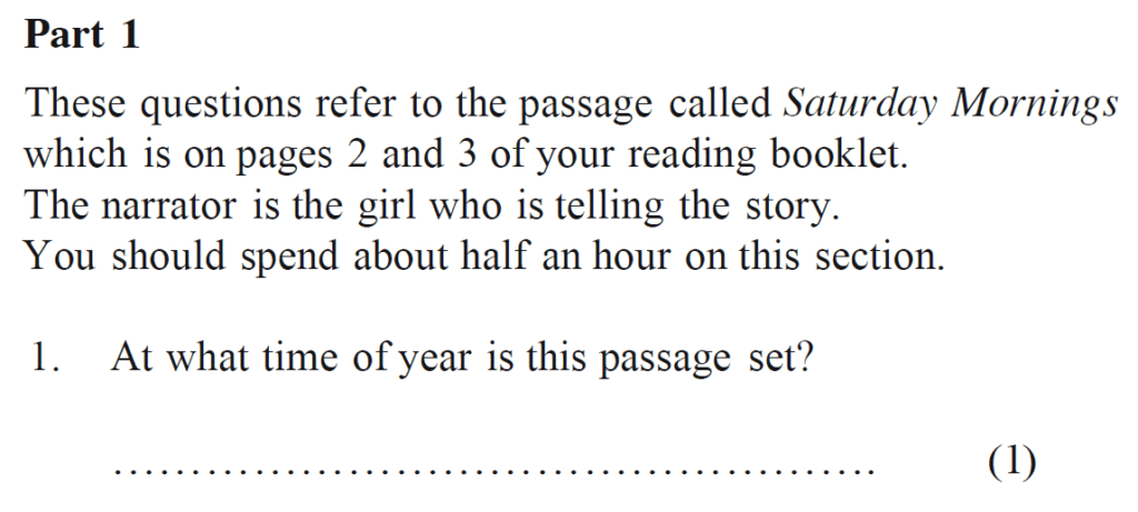 Bancrofts School 11 Plus English Sample Paper 1 - Question 01