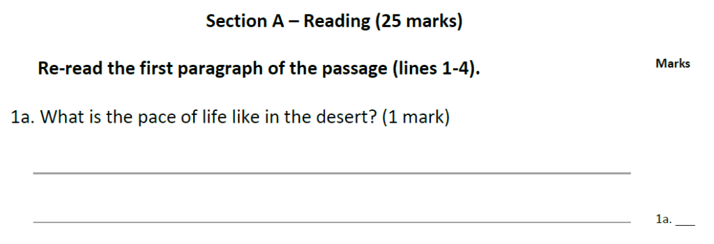 Forest School 11 Plus English Sample Paper - Question 01