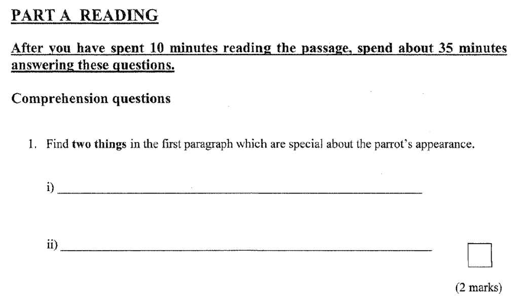 Group 1 2009 English Paper - Question 01