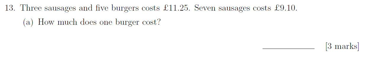 Sevenoaks School - Year 9 Maths Sample Paper 2019 Question 19