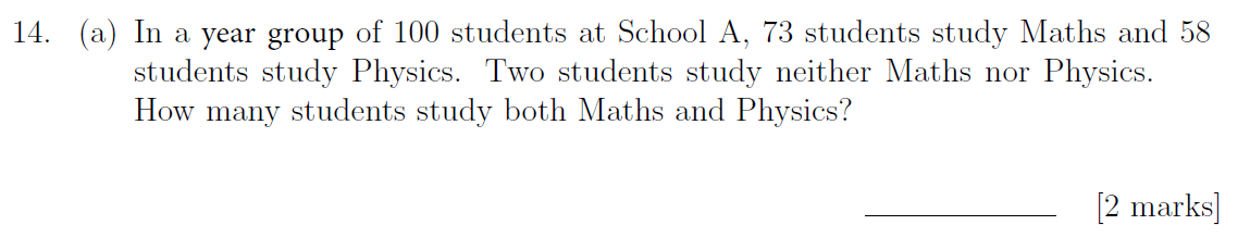 Sevenoaks School - Year 9 Maths Sample Paper 2019 Question 21