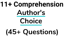 11 Plus Comprehension Authors Choice Test Papers Questions